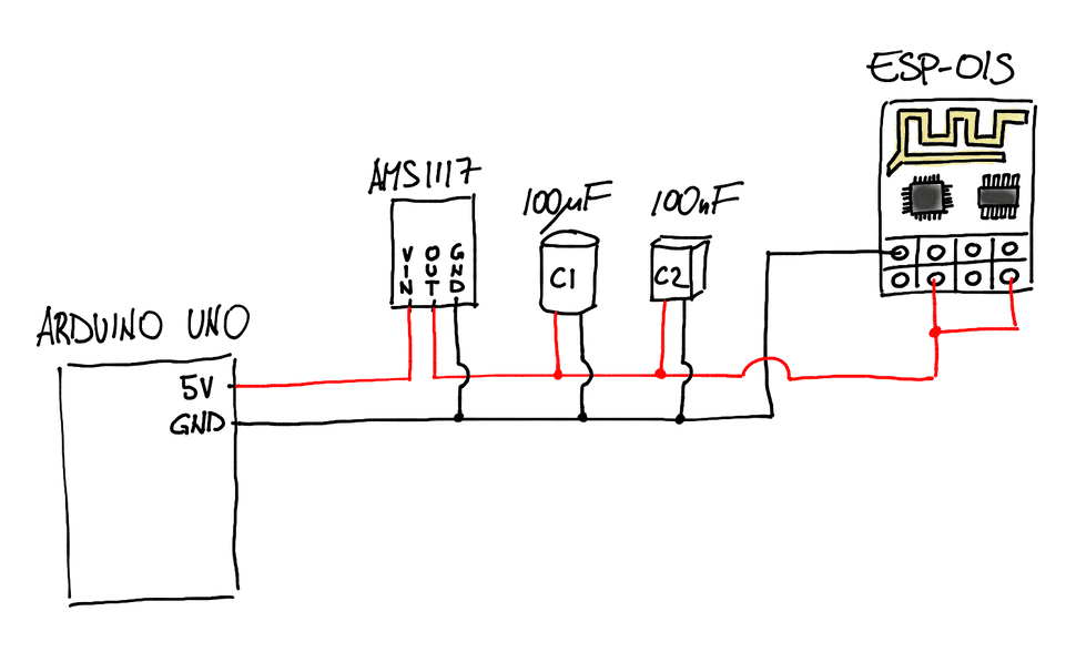 ESP01S circuit step 1